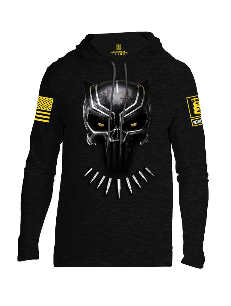 Battleraddle Panting Bullet Expounder Yellow Sleeve Print Mens Thin Cotton Lightweight Hoodie