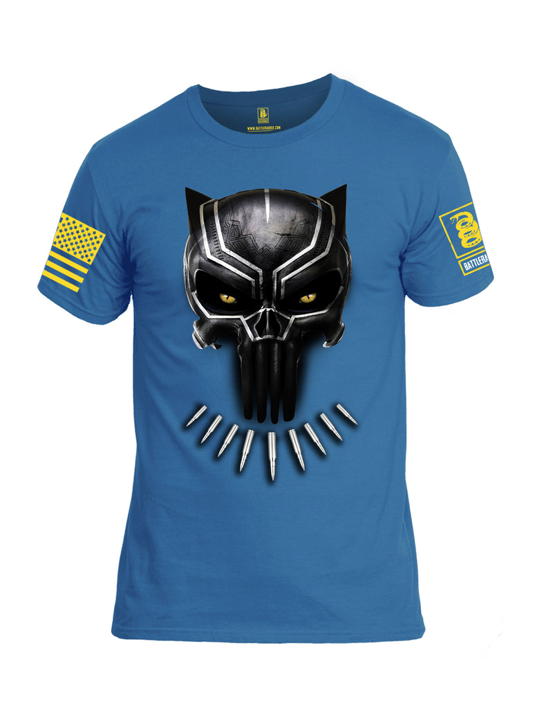 Battleraddle Panting Bullet Expounder Yellow Sleeve Print Mens 100% Battlefit Polyester Crew Neck T Shirt