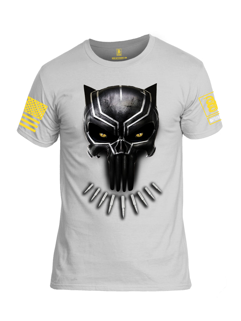 Battleraddle Panting Bullet Expounder Yellow Sleeve Print Mens 100% Battlefit Polyester Crew Neck T Shirt