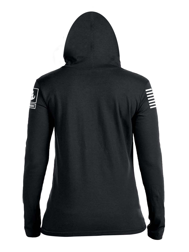 Battleraddle Gun And Bullet Flag Regular Stars V2 Womens Thin Cotton Lightweight Hoodie