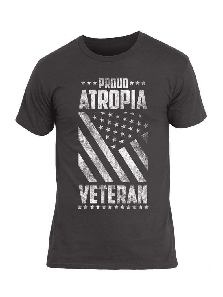 Battleraddle Proud Atropia Veteran White Snake Logo Mens Cotton Crew Neck T Shirt