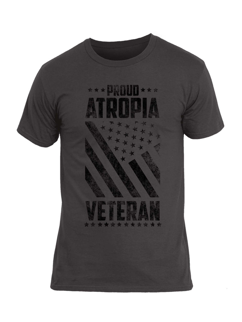 Battleraddle Proud Atropia Veteran Black Snake Logo Mens Cotton Crew Neck T Shirt