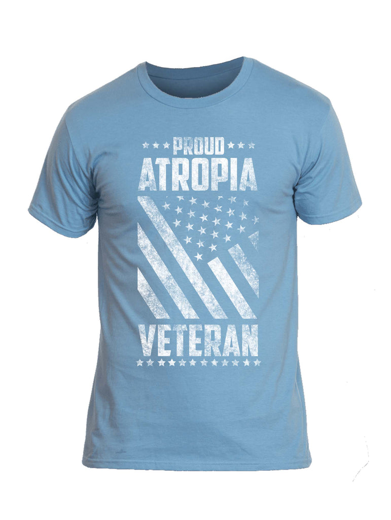 Battleraddle Proud Atropia Veteran White Snake Logo Mens Cotton Crew Neck T Shirt
