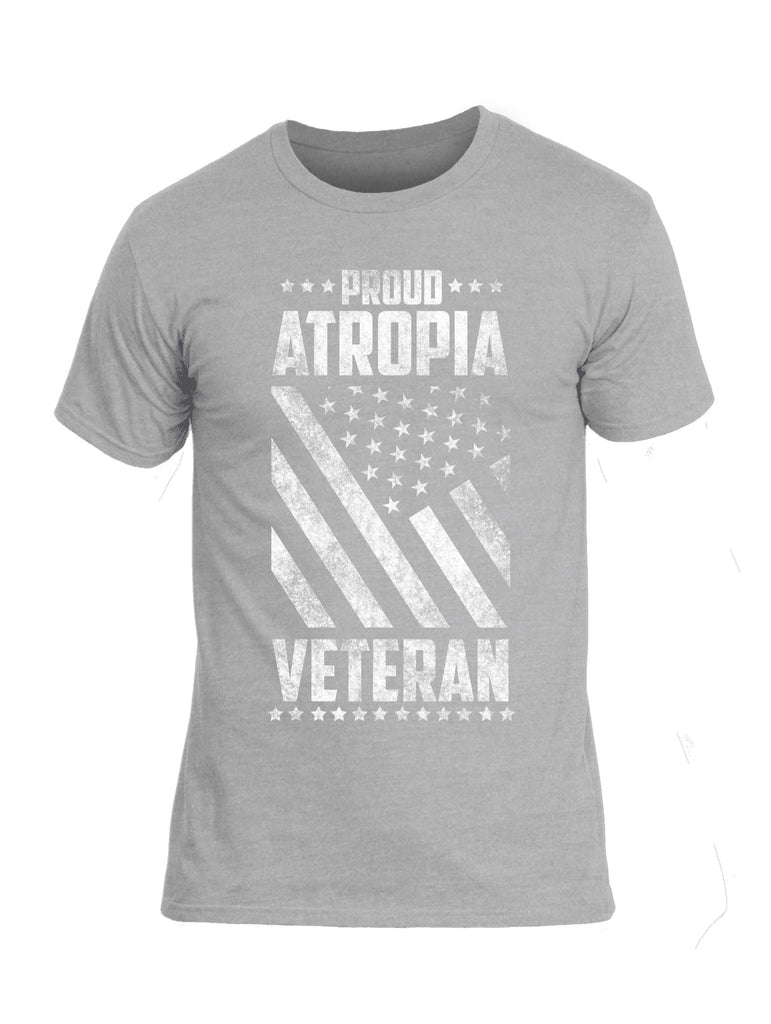 Battleraddle Proud Atropia Veteran White Snake Logo Mens Cotton Crew Neck T Shirt