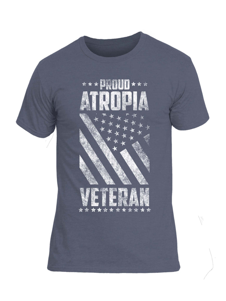 Battleraddle Proud Atropia Veteran White Snake Logo Mens Cotton Crew Neck T Shirt