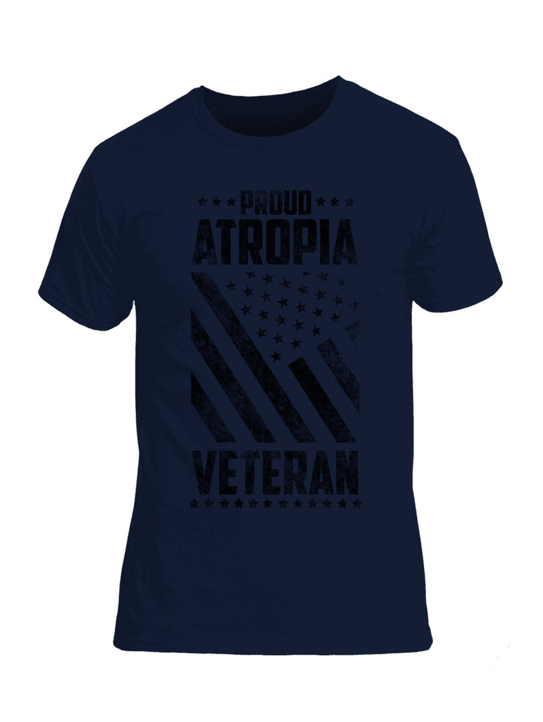 Battleraddle Proud Atropia Veteran Black Snake Logo Mens Cotton Crew Neck T Shirt