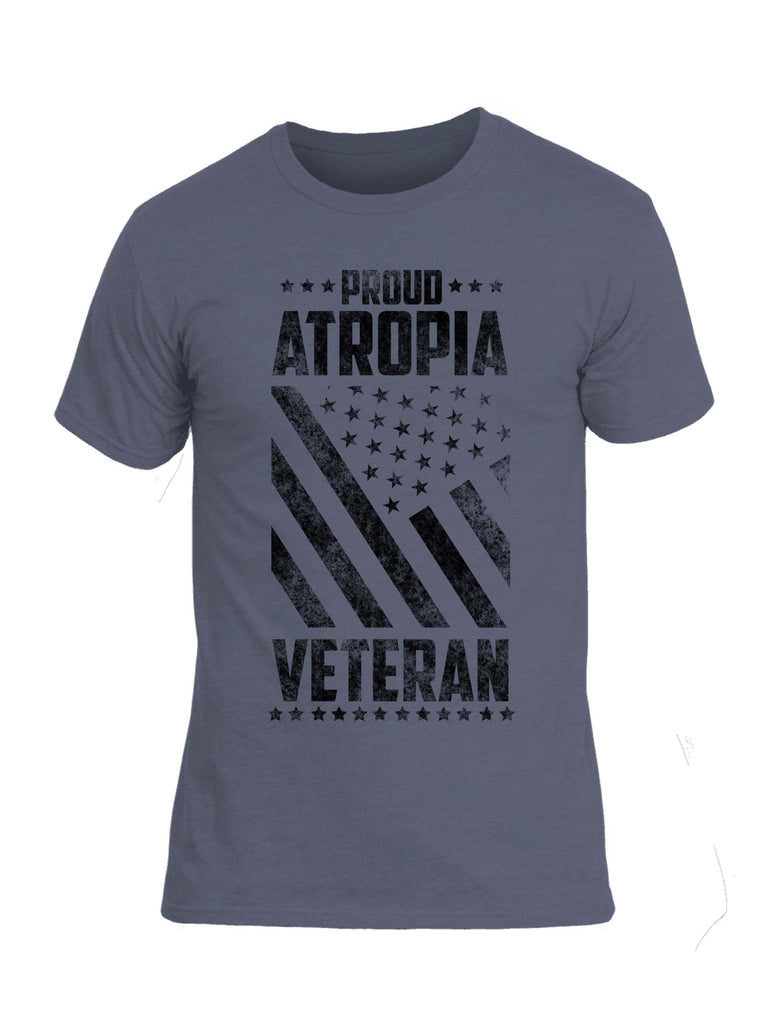 Battleraddle Proud Atropia Veteran Black Snake Logo Mens Cotton Crew Neck T Shirt