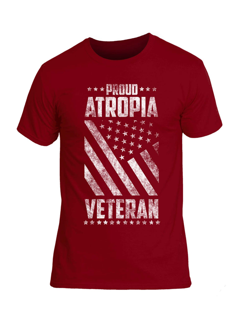 Battleraddle Proud Atropia Veteran White Snake Logo Mens Cotton Crew Neck T Shirt