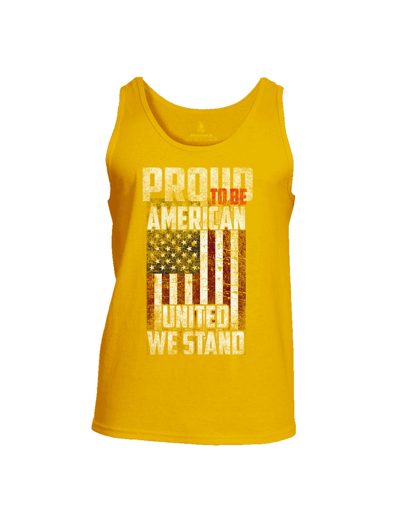 Battleraddle Proud To Be American United We Stand Mens Cotton Tank Top