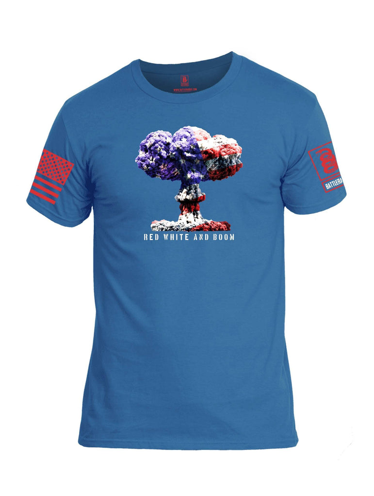 Battleraddle Red White And Boom Red Sleeve Print Mens 100% Battlefit Polyester Crew Neck T Shirt shirt|custom|veterans|Apparel-Mens Shirts-DryFit
