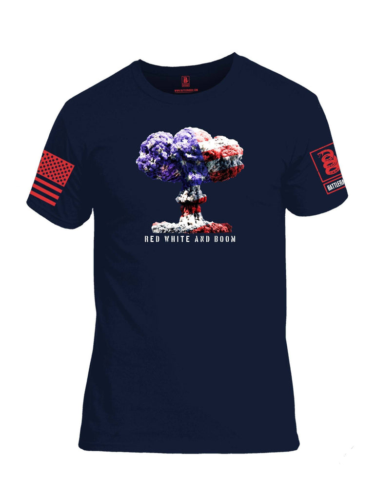 Battleraddle Red White And Boom Red Sleeve Print Mens 100% Battlefit Polyester Crew Neck T Shirt shirt|custom|veterans|Apparel-Mens Shirts-DryFit