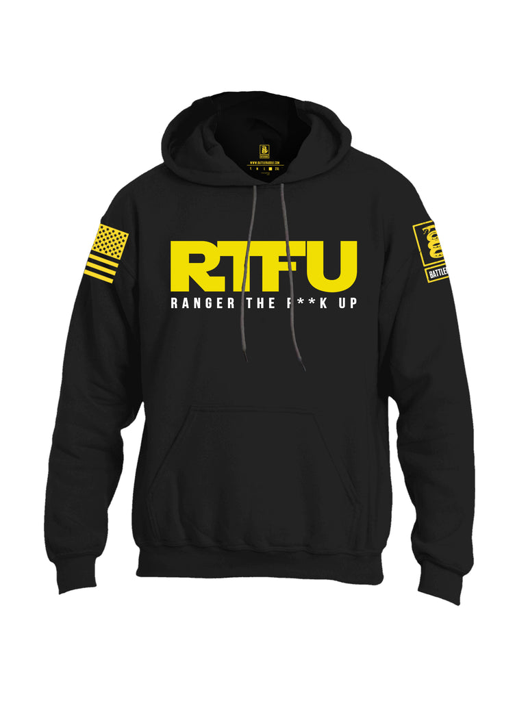 Battleraddle RTFU Ranger The F**k Up Yellow Sleeve Print Mens Blended Hoodie With Pockets