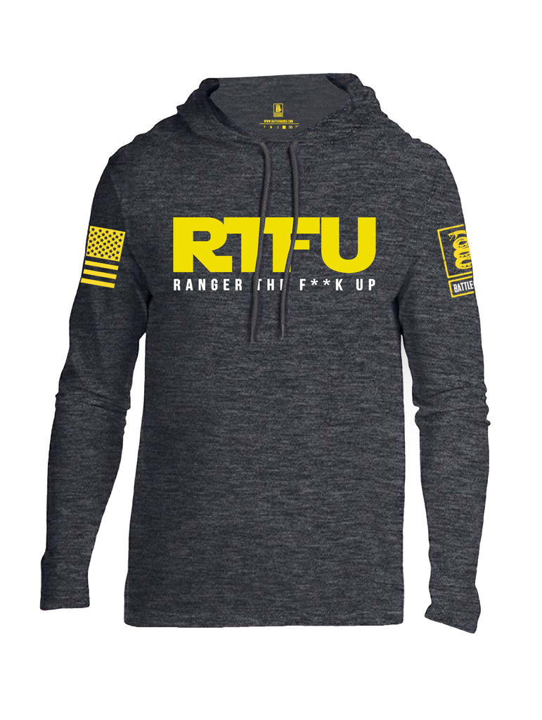 Battleraddle RTFU Ranger The F**k Up Yellow Sleeve Print Mens Thin Cotton Lightweight Hoodie