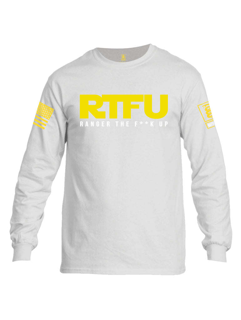 Battleraddle RTFU Ranger The F**k Up Yellow Sleeve Print Mens Cotton Long Sleeve Crew Neck T Shirt