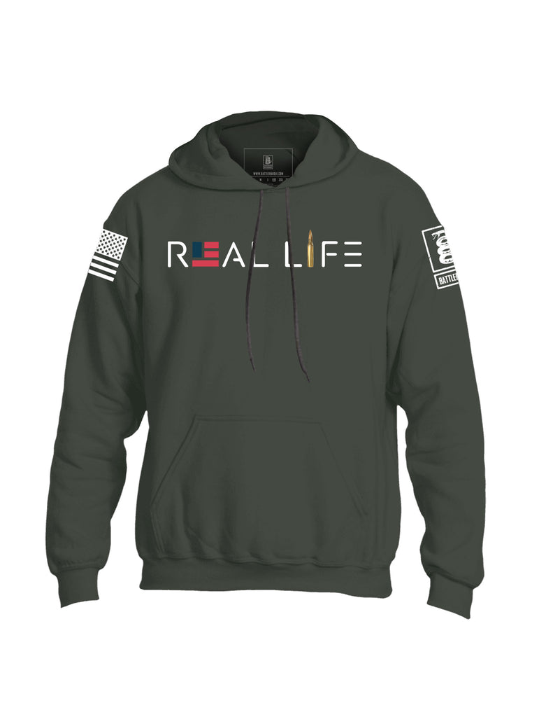 Battleraddle Real Life Mens Blended Hoodie With Pockets