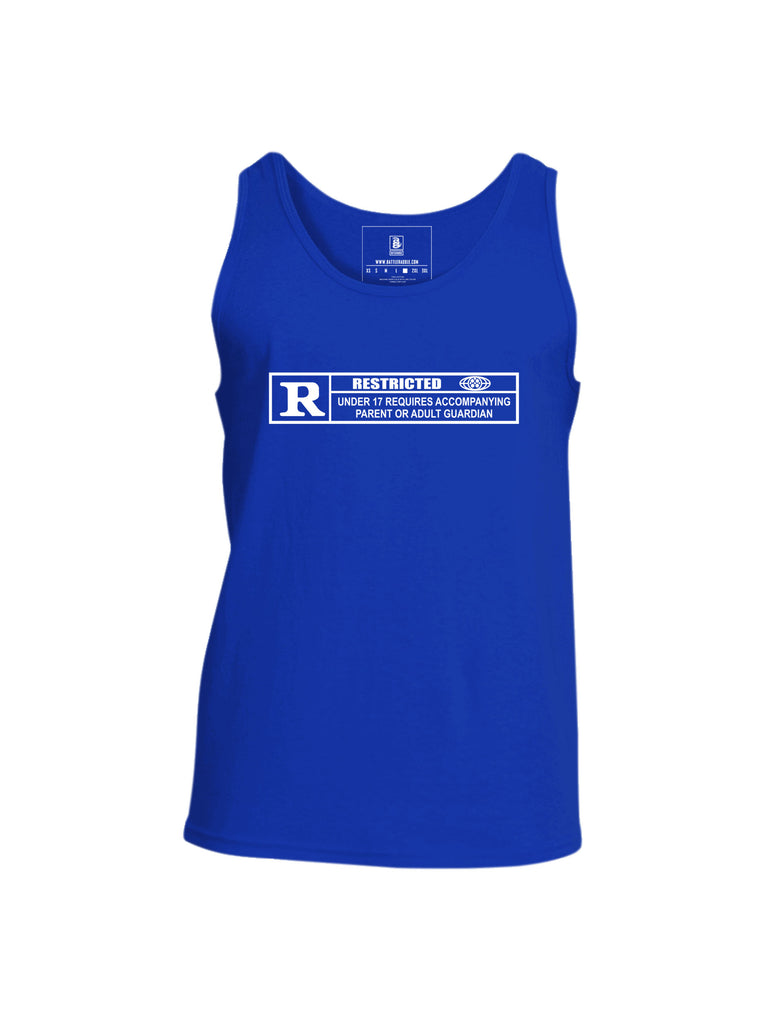 Battleraddle Restricted Under 17 Requires Accompanying Parent Or Adult Guardian Mens Cotton Tank Top