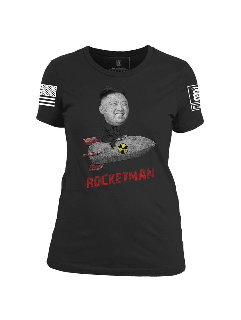 Battleraddle Rocketman Womens 100% Battlefit Polyester Crew Neck T Shirt