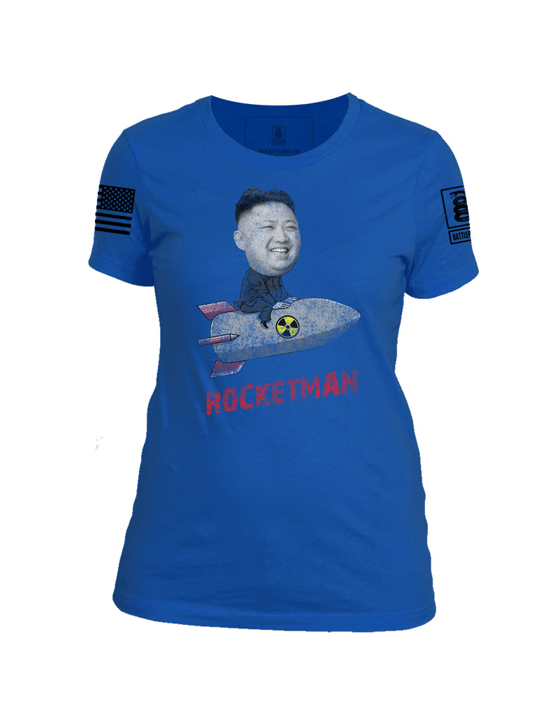 Battleraddle Rocketman Womens Cotton Crew Neck T Shirt