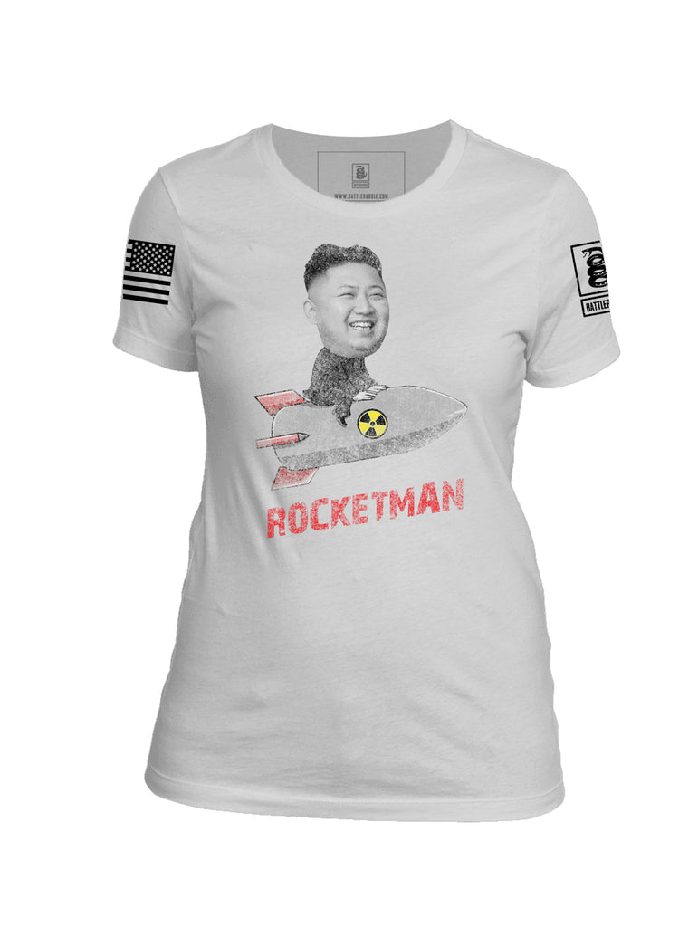 Battleraddle Rocketman Womens Cotton Crew Neck T Shirt