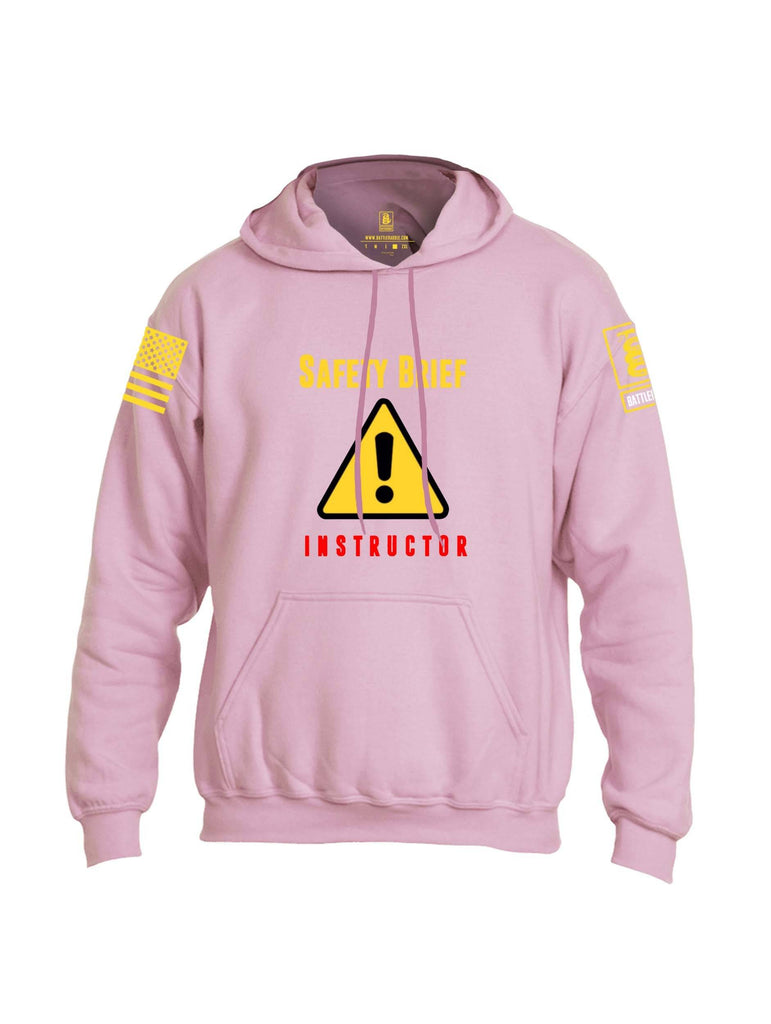 Battleraddle Safety Brief Instructor Yellow Sleeve Print Mens Blended Hoodie With Pockets shirt|custom|veterans|Apparel-Mens Hoodies-Cotton/Dryfit Blend