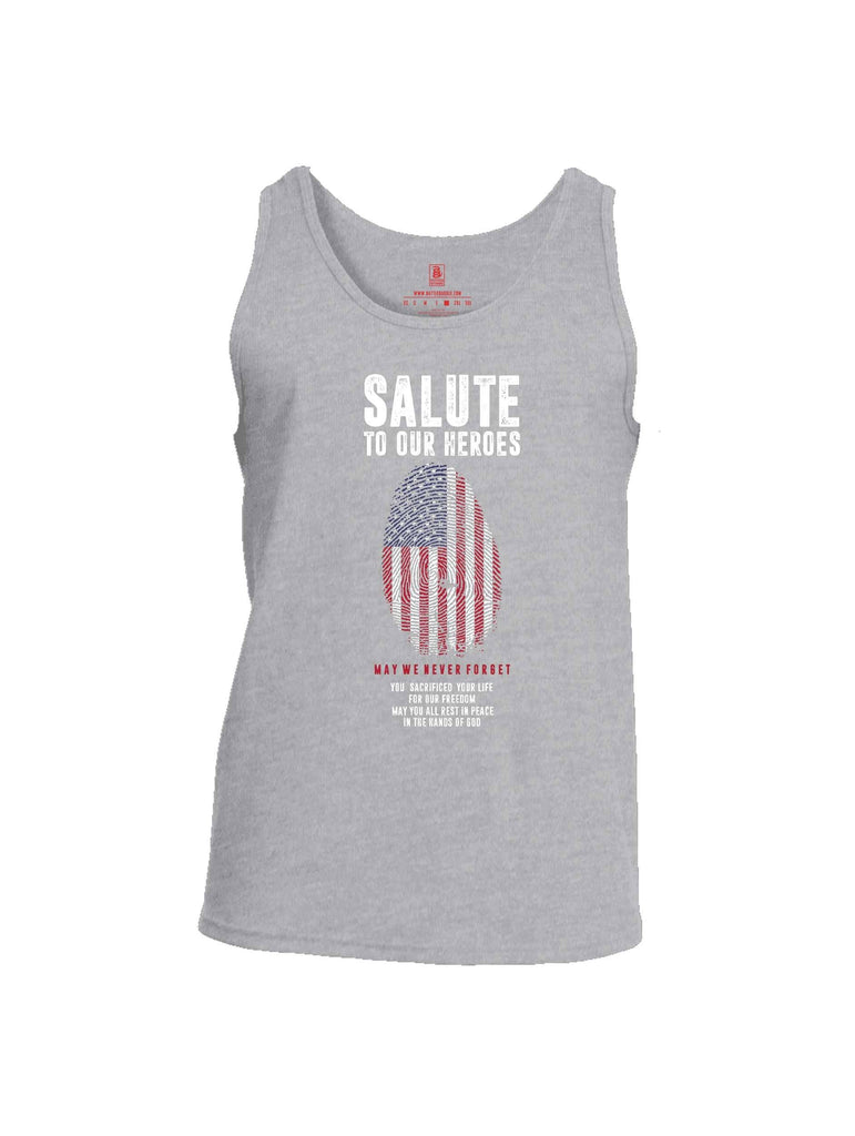 Battleraddle Salute To Our Heroes Mens Cotton Tank Top shirt|custom|veterans|Apparel-Mens Tank Top-Cotton