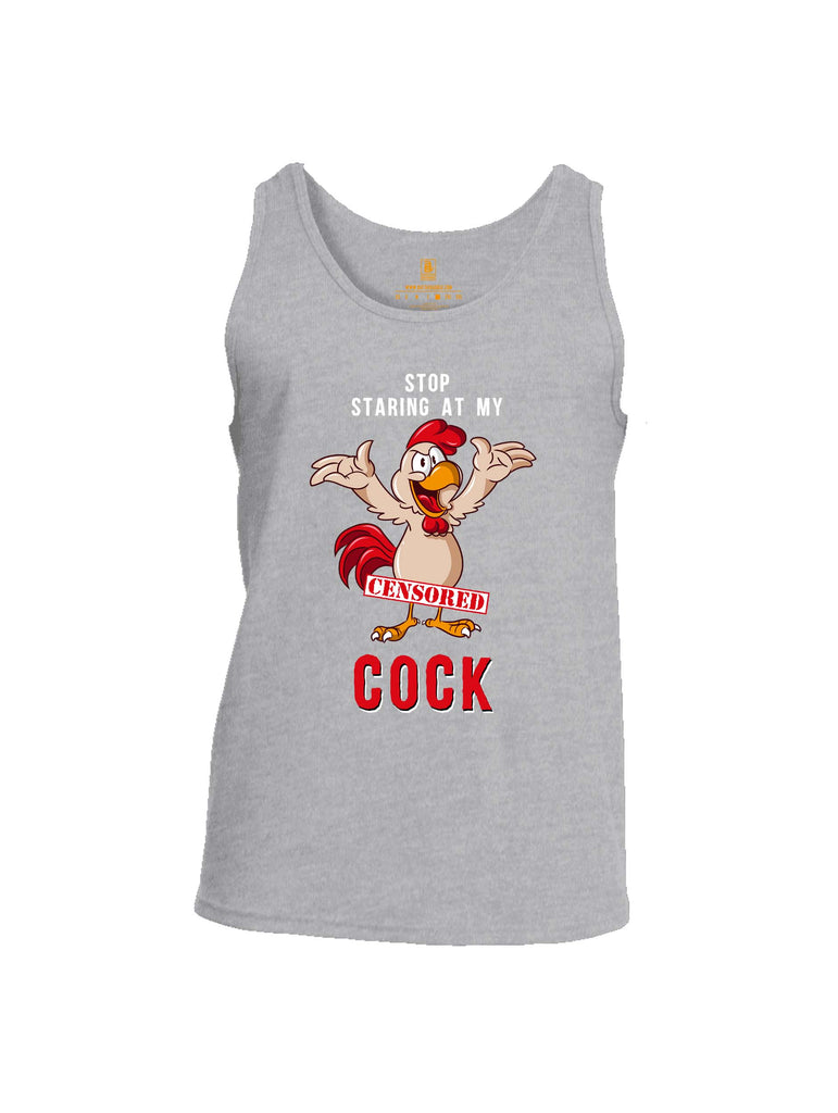 Battleraddle Stop Staring At My Censored Cock Mens Cotton Tank Top
