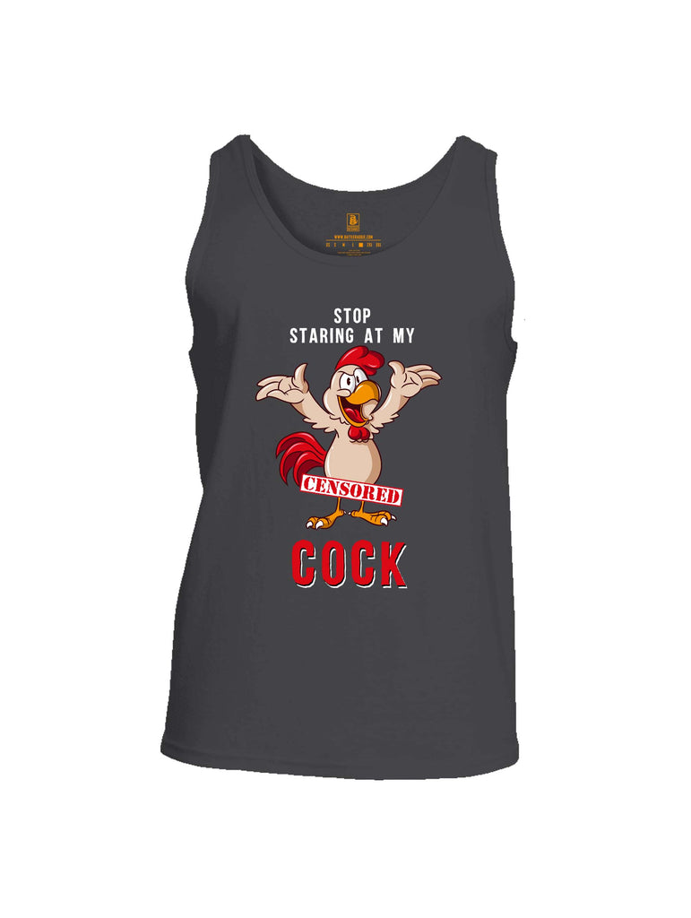 Battleraddle Stop Staring At My Censored Cock Mens Cotton Tank Top