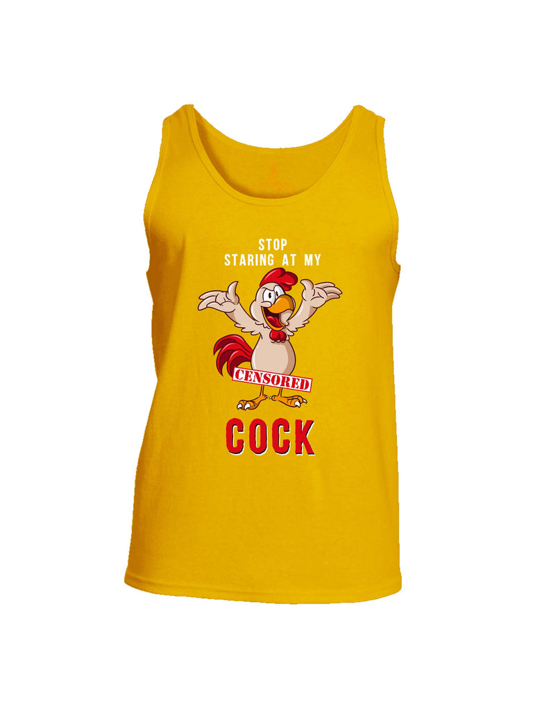 Battleraddle Stop Staring At My Censored Cock Mens Cotton Tank Top