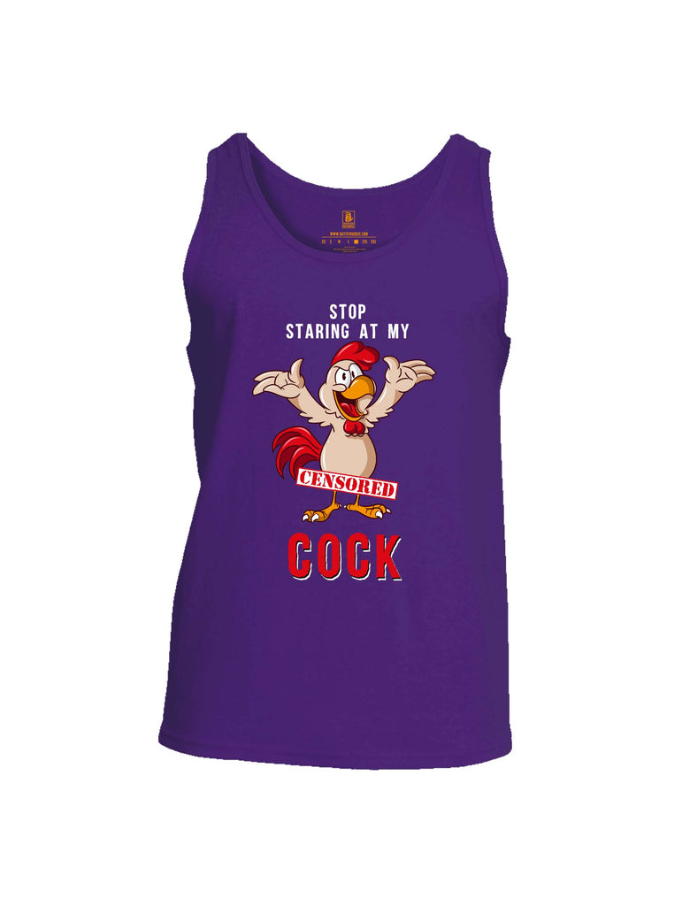 Battleraddle Stop Staring At My Censored Cock Mens Cotton Tank Top