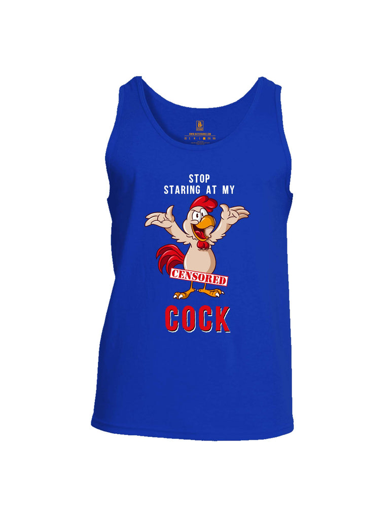 Battleraddle Stop Staring At My Censored Cock Mens Cotton Tank Top