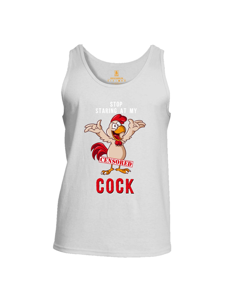 Battleraddle Stop Staring At My Censored Cock Mens Cotton Tank Top