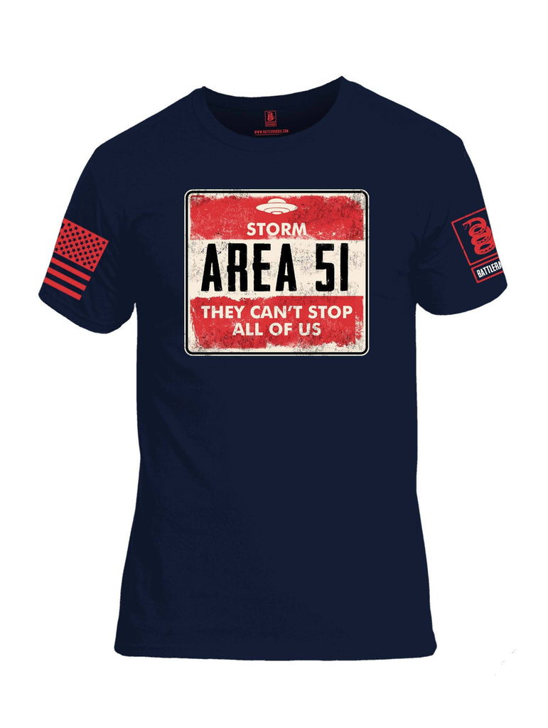 Battleraddle Storm Area 51 They Cant Stop All Of Us Red Sleeve Print Mens Cotton Crew Neck T Shirt shirt|custom|veterans|Apparel-Mens T Shirt-cotton