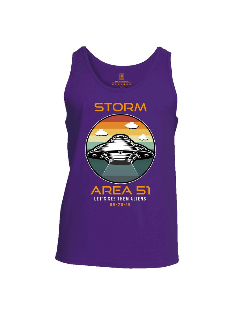 Battleraddle Storm Area 51 Lets See Them Aliens Mens Cotton Tank Top shirt|custom|veterans|Apparel-Mens Tank Top-Cotton