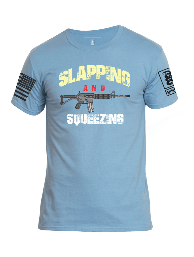 Battleraddle Slapping And Squeezing Mens Cotton Crew Neck T Shirt
