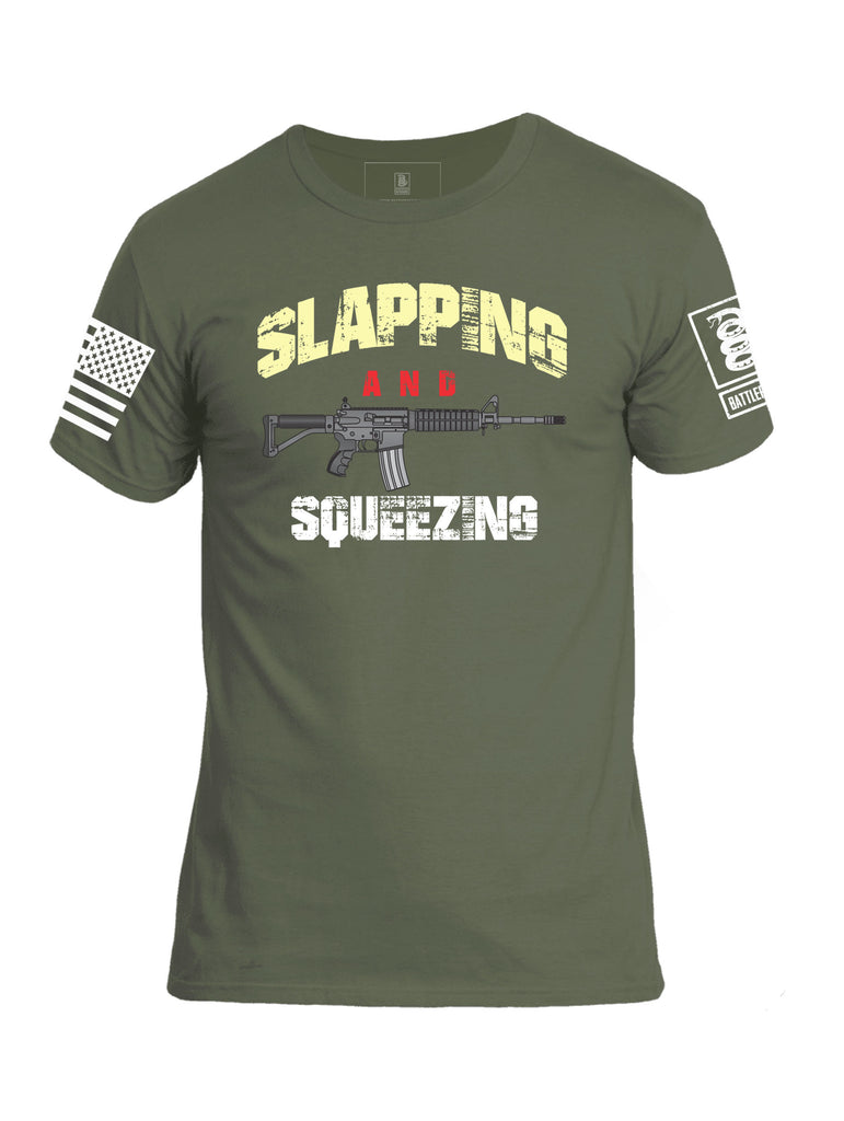 Battleraddle Slapping And Squeezing Mens Cotton Crew Neck T Shirt