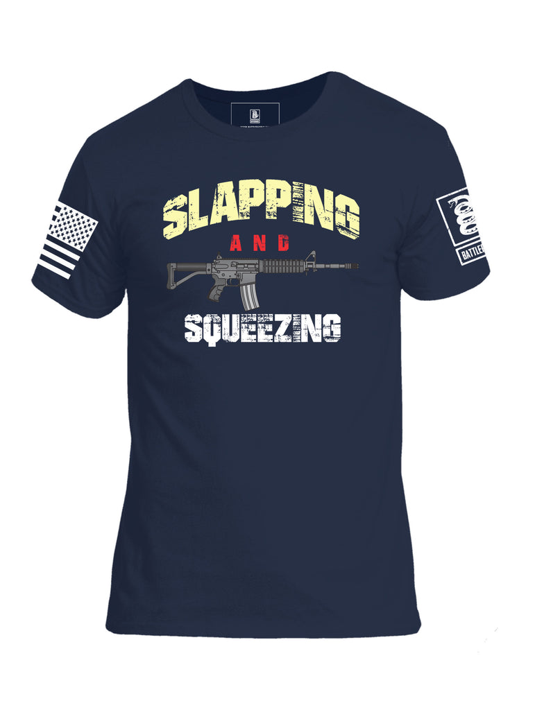 Battleraddle Slapping And Squeezing Mens Cotton Crew Neck T Shirt