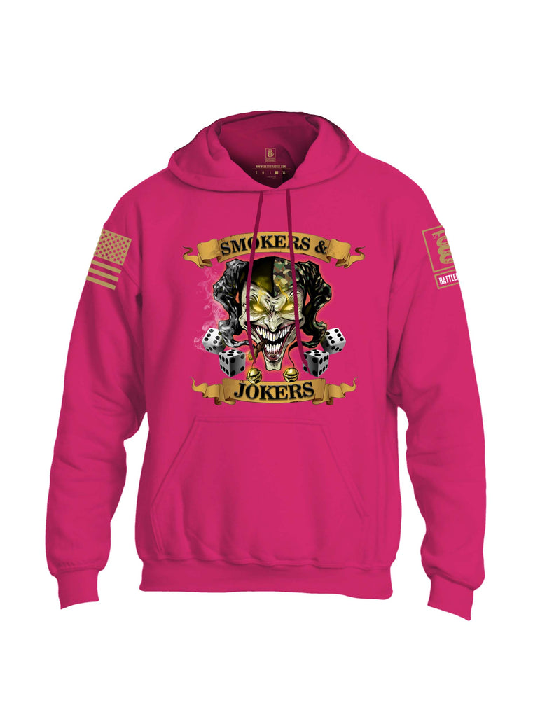 Battleraddle Smokers And Jokers Brass Sleeve Print Mens Blended Hoodie With Pockets