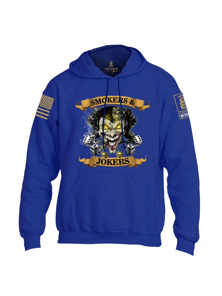 Battleraddle Smokers And Jokers Brass Sleeve Print Mens Blended Hoodie With Pockets
