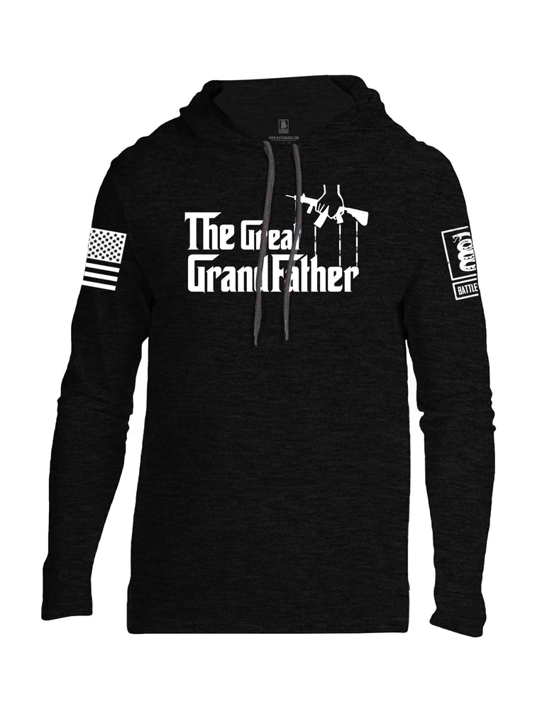 Battleraddle The Great Grandfather V1 White Sleeve Print Mens Thin Cotton Lightweight Hoodie