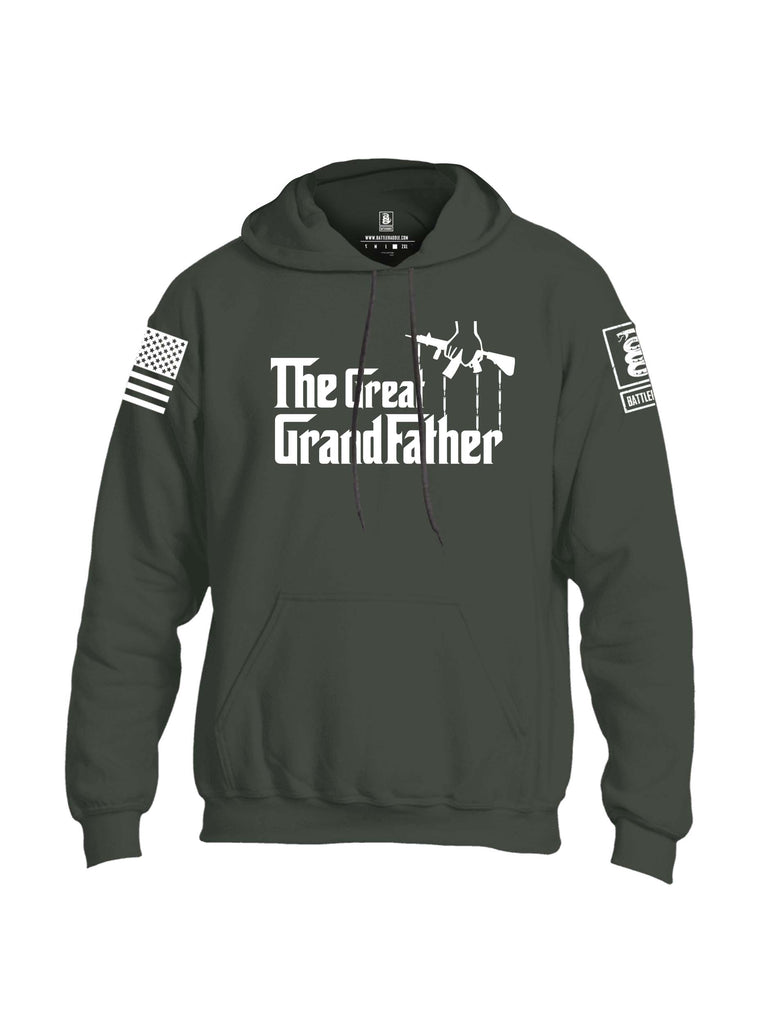 Battleraddle The Great Grandfather V1 White Sleeve Print Mens Blended Hoodie With Pockets