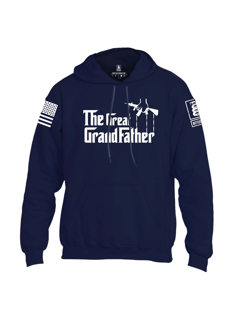 Battleraddle The Great Grandfather V1 White Sleeve Print Mens Blended Hoodie With Pockets