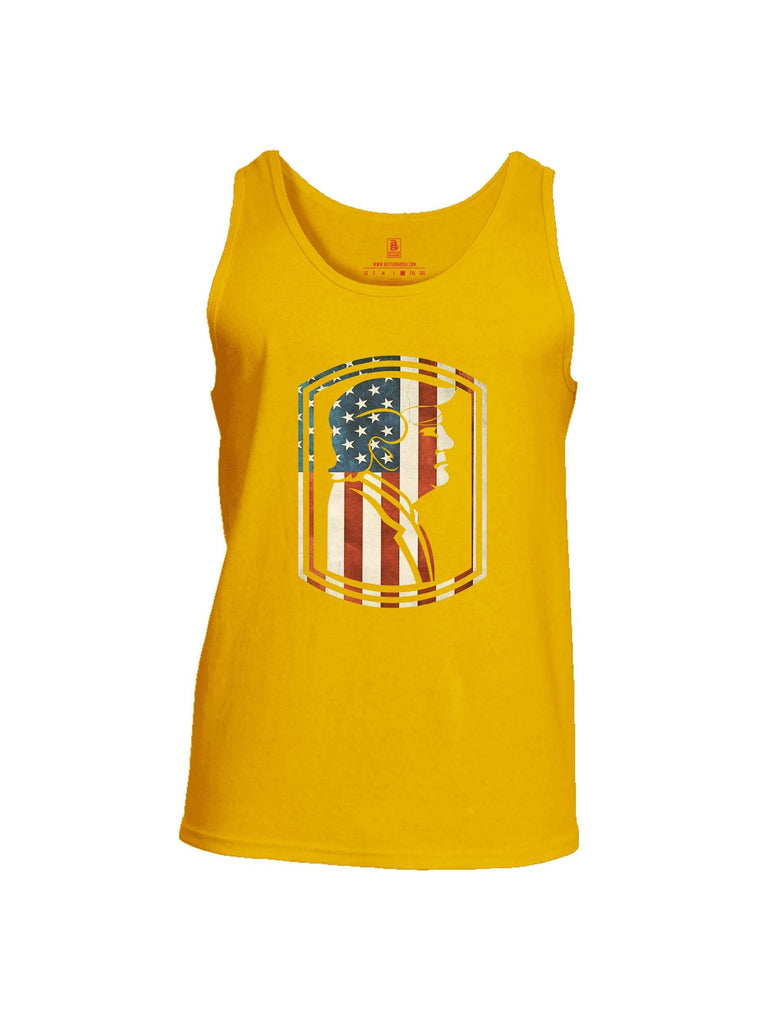 Battleraddle Trump Army USA Flag Mens Cotton Tank Top shirt|custom|veterans|Apparel-Mens Tank Top-Cotton