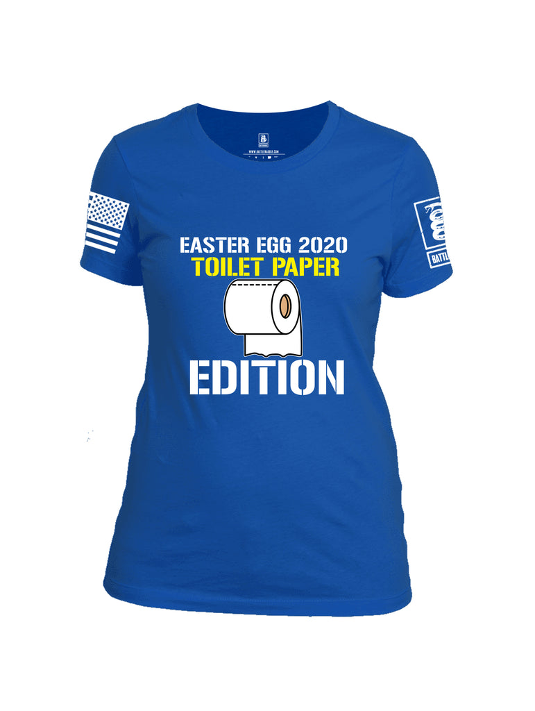 Battleraddle Easter Egg 2020 Toilet Paper Edition White Sleeve Print Womens Cotton Crew Neck T Shirt