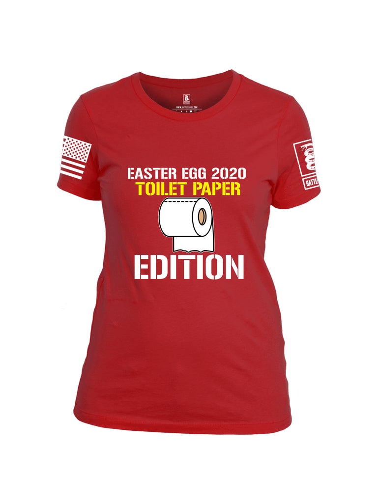 Battleraddle Easter Egg 2020 Toilet Paper Edition White Sleeve Print Womens Cotton Crew Neck T Shirt
