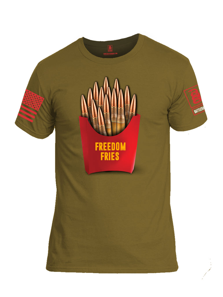 Battleraddle Freedom Fries Men Cotton Crew Neck T-Shirt