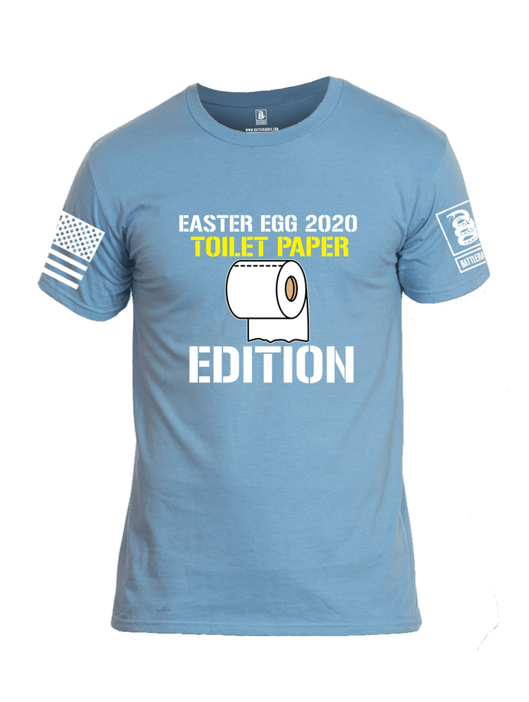 Battleraddle Easter Egg 2020 Toilet Paper Edition White Sleeve Print Mens Cotton Crew Neck T Shirt