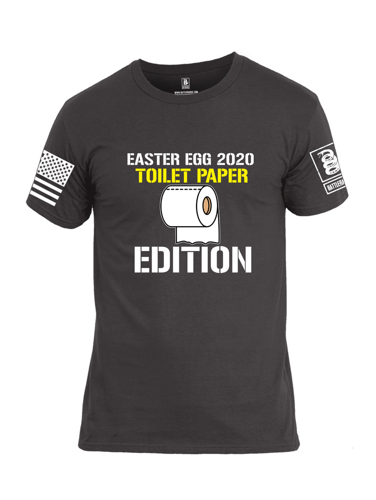 Battleraddle Easter Egg 2020 Toilet Paper Edition White Sleeve Print Mens Cotton Crew Neck T Shirt