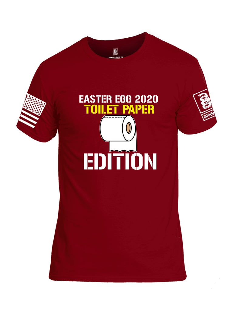 Battleraddle Easter Egg 2020 Toilet Paper Edition White Sleeve Print Mens Cotton Crew Neck T Shirt