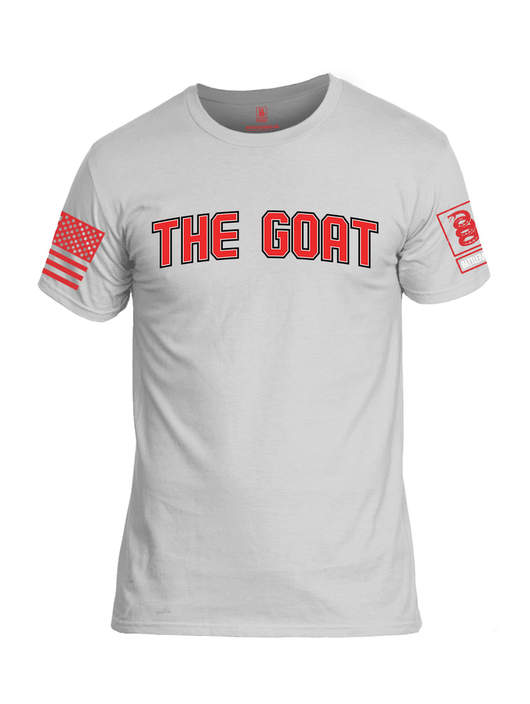 Battleraddle The Goat Red Sleeve Print Mens Cotton Crew Neck T Shirt