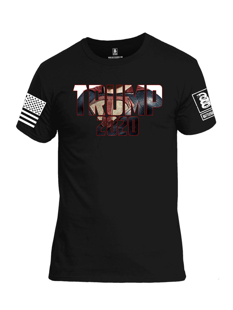 Battleraddle Super Trump 2020 White Sleeve Print Mens Cotton Crew Neck T Shirt